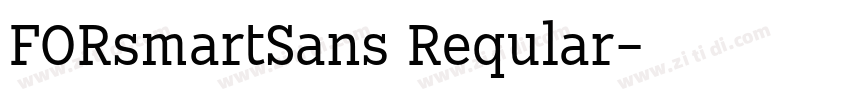 FORsmartSans Reqular字体转换